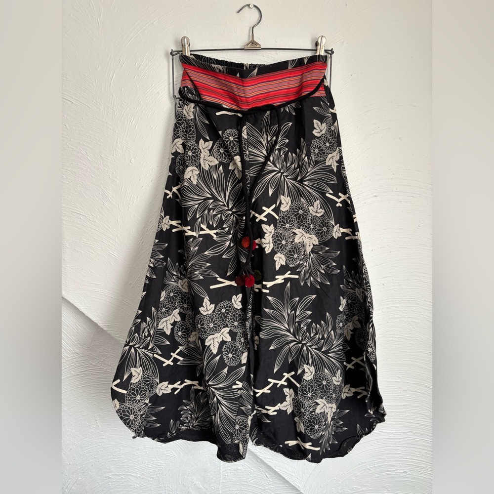 Boho Floral Wide Leg Pants